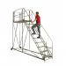 Work Platform - Easy Slope - 1800mm Platform - 10 Tread - Grey AHWPE1810GY