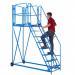 Work Platform - Stand. Incline - 1200mm Platform - 3 Tread - Blue AHWPS1203BL