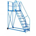 Work Platform - Stand. Incline - 1200mm Platform - 4 Tread - Blue AHWPS1204BL