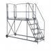 Work Platform - Stand. Incline - 1800mm Platform - 4 Tread - Grey AHWPS1804GY