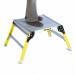 Climb-It Glass Fibre Leg Platform; 2 Tread; 150kg; Silver/Yellow APJ04Z