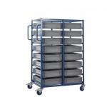 Double Width Tray Rack complete with 16 120Hmm Containers ATRDW16