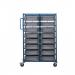 Double Width Tray Rack complete with 16 120Hmm Containers ATRDW16