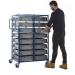 Double Width Tray Rack complete with 16 120Hmm Containers ATRDW16