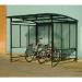 Cycle Shelter; Can fit up to 7 bikes; Fitted with galvanised roof  Green BCS07Z