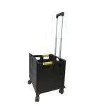 PROPLAZ BLACK FOLDING BOX TRUCK - 4 x Swivel Castors - Sliding Lid BI046Y