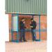Smoking Shelter; Twi Wall Fluted Plastic Sides; Blue BSS204
