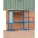 Smoking Shelter; Twi Wall Fluted Plastic Sides; Blue BSS204
