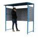Smoking Shelter; Punched Steel Sides; Blue BSS208