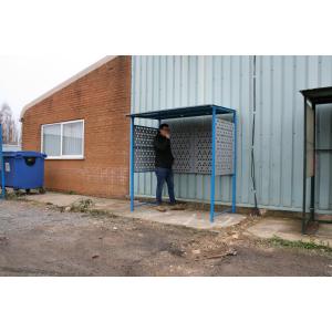 Smoking Shelter Punched Steel Sides  Blue BSS209