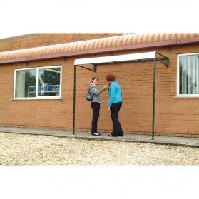 Wall Mounted Smoking Shelter Triple Wall Polycarbonate  Green BSSW6Z
