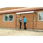 Wall Mounted Smoking Shelter c/w 1 x Side Panel Triple Wall Polycarbonate  Green BSSW6Z & 1xBSSP7Z