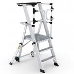 Large Platform Folding Steps with Safety Gates - 3 Tread CAG303