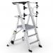 Large Platform Folding Steps with Safety Gates - 3 Tread CAG303
