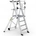 Large Platform Folding Steps with Safety Gates - 4 Tread CAG304