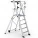 Large Platform Folding Steps with Safety Gates - 5 Tread CAG305