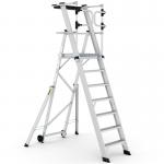 Large Platform Folding Steps with Safety Gates - 7 Tread CAG307