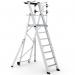 Large Platform Folding Steps with Safety Gates - 7 Tread CAG307