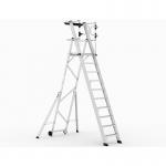 Large Platform Folding Steps with Safety Gates - 10 Tread CAG310