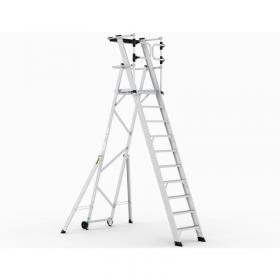 Large Platform Folding Steps with Safety Gates - 10 Tread CAG310
