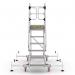 Extra Large Platform Safety Steps with Adjustable Stabilisers - 6 Tread CAS806