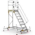Extra Large Platform Safety Steps with Adjustable Stabilisers - 8 Tread CAS808
