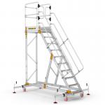 Extra Large Platform Safety Steps with Adjustable Stabilisers - 10 Tread CAS810