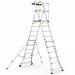 Folding Telescopic Large Platform Steps - 7+3 Tread CAT411