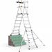 Folding Telescopic Large Platform Steps - 7+3 Tread CAT411