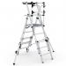 CLIMB-IT® FOLDING TELESCOPIC LARGE PLATFORM STEP with SAFETY GATES - 4+1 Tread CAV945