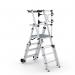 CLIMB-IT® FOLDING TELESCOPIC LARGE PLATFORM STEP with SAFETY GATES - 4+1 Tread CAV945