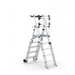 CLIMB-IT® FOLDING TELESCOPIC LARGE PLATFORM STEP with SAFETY GATES - 5+2 Tread CAV957