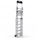 CLIMB-IT® FOLDING TELESCOPIC LARGE PLATFORM STEP with SAFETY GATES - 5+2 Tread CAV957
