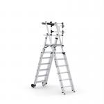 CLIMB-IT® FOLDING TELESCOPIC LARGE PLATFORM STEP with SAFETY GATES - 7+3 Tread CAV971