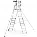 CLIMB-IT® FOLDING TELESCOPIC LARGE PLATFORM STEP with SAFETY GATES - 7+3 Tread CAV971