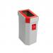 Cardboard Recycling Bin; Set of 5; 60L; White Body; Multiple Colours; Carboard CB030Z