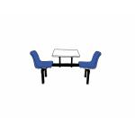 Canteen Table 1 Way Access 2 Seats Steel/Polypropylene/Chipboard Blue/Black/White CBT21Z