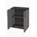 Utility Cupboard; 2 Doors; 1 Shelf; Two Tone Grey CLD084D