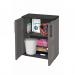 Utility Cupboard; 2 Doors; 1 Shelf; Two Tone Grey CLD084D