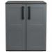 Utility Cupboard; 2 Doors; 1 Shelf; Two Tone Grey CLD084D