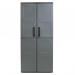 Utility Cupboard; 2 Doors; 3 Shelf; Two Tone Grey CLD1634