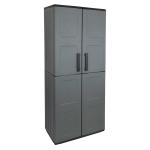 Utility Cupboard 2 Doors 3 Shelf Two Tone Grey CLD1634