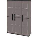 Utility Cupboard; 3 Doors; 3 Shelf; Two Tone Grey CLD163T