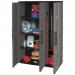 Utility Cupboard; 3 Doors; 3 Shelf; Two Tone Grey CLD163T