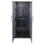 Utility Cupboard 2 Doors 3 (Half Shelves) Shelf Two Tone Grey CLD163U