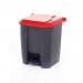 Pedal Bin; 30L; Polypropylene; Grey Body & Red Lid CPB30Z_Red Lid