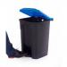 Pedal Bin; 50L; Polypropylene; Grey Body & Blue Lid CPB50Z_Blue Lid