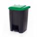 Pedal Bin; 50L; Polypropylene; Grey Body & Green Lid CPB50Z_Green Lid