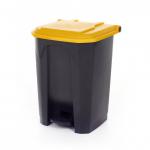 Pedal Bin; 50L; Polypropylene; Grey Body & Yellow Lid CPB50Z_Yellow Lid