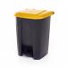 Pedal Bin; 50L; Polypropylene; Grey Body & Yellow Lid CPB50Z_Yellow Lid